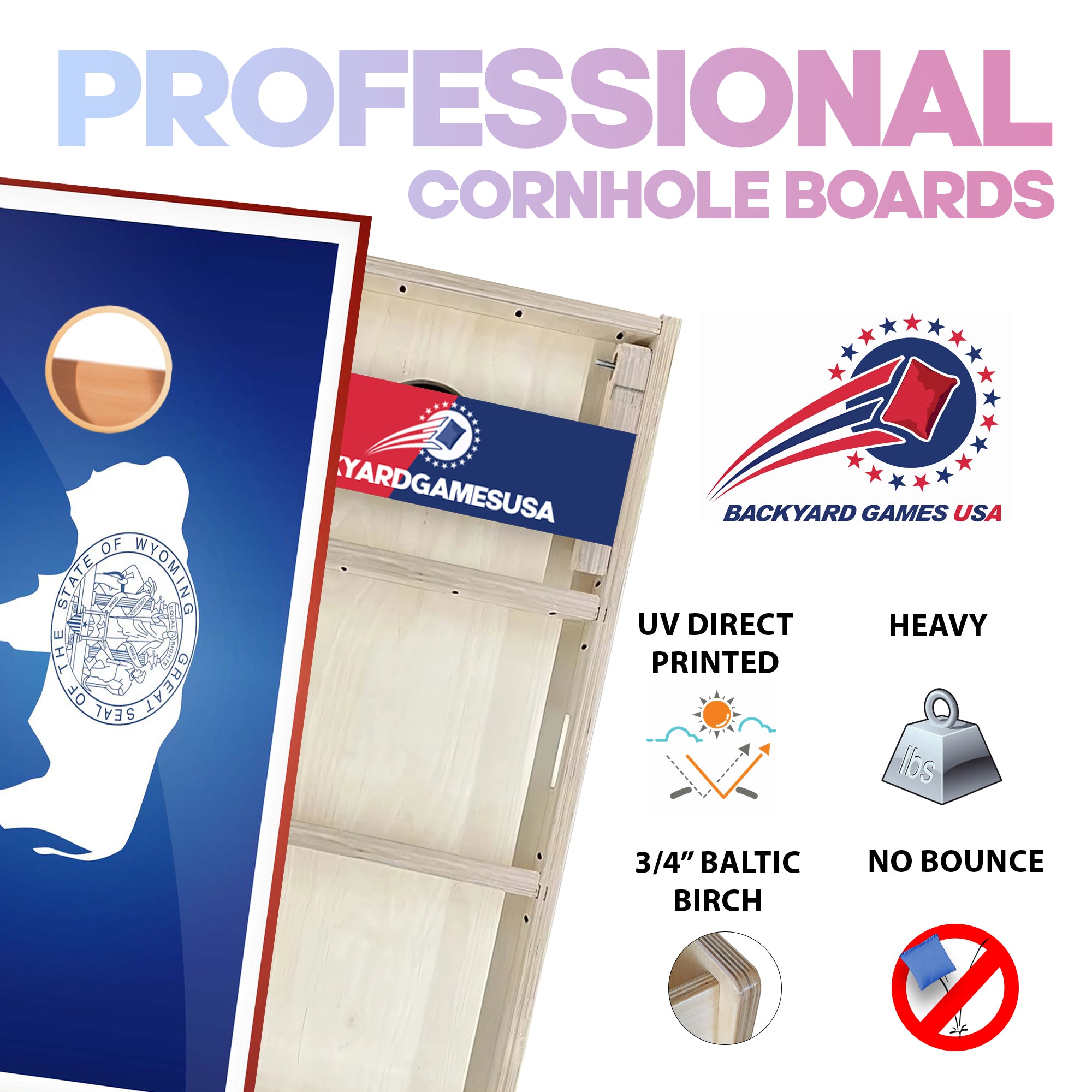 Wyoming Professional Cornhole Boards
