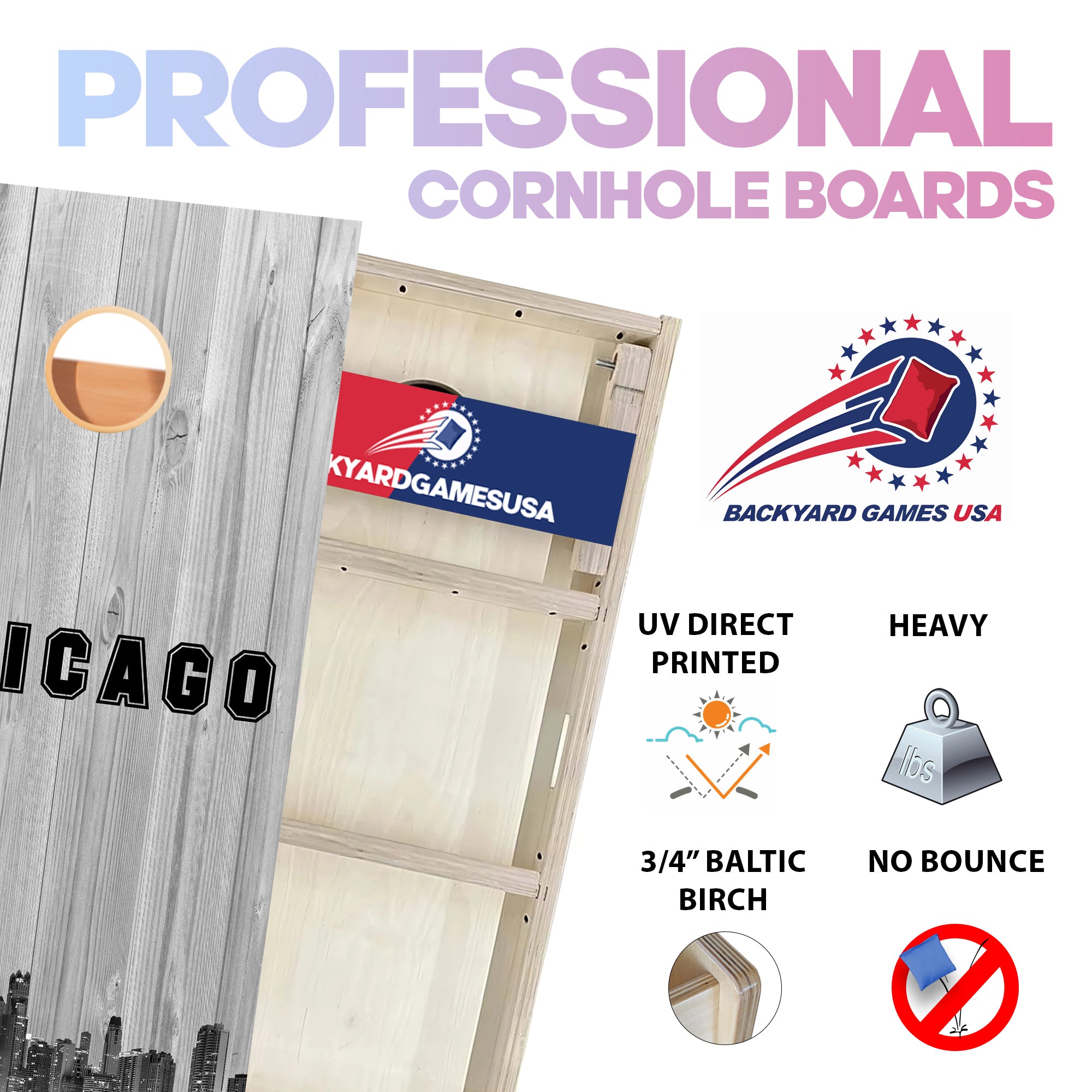 White Sox Professional Cornhole Boards