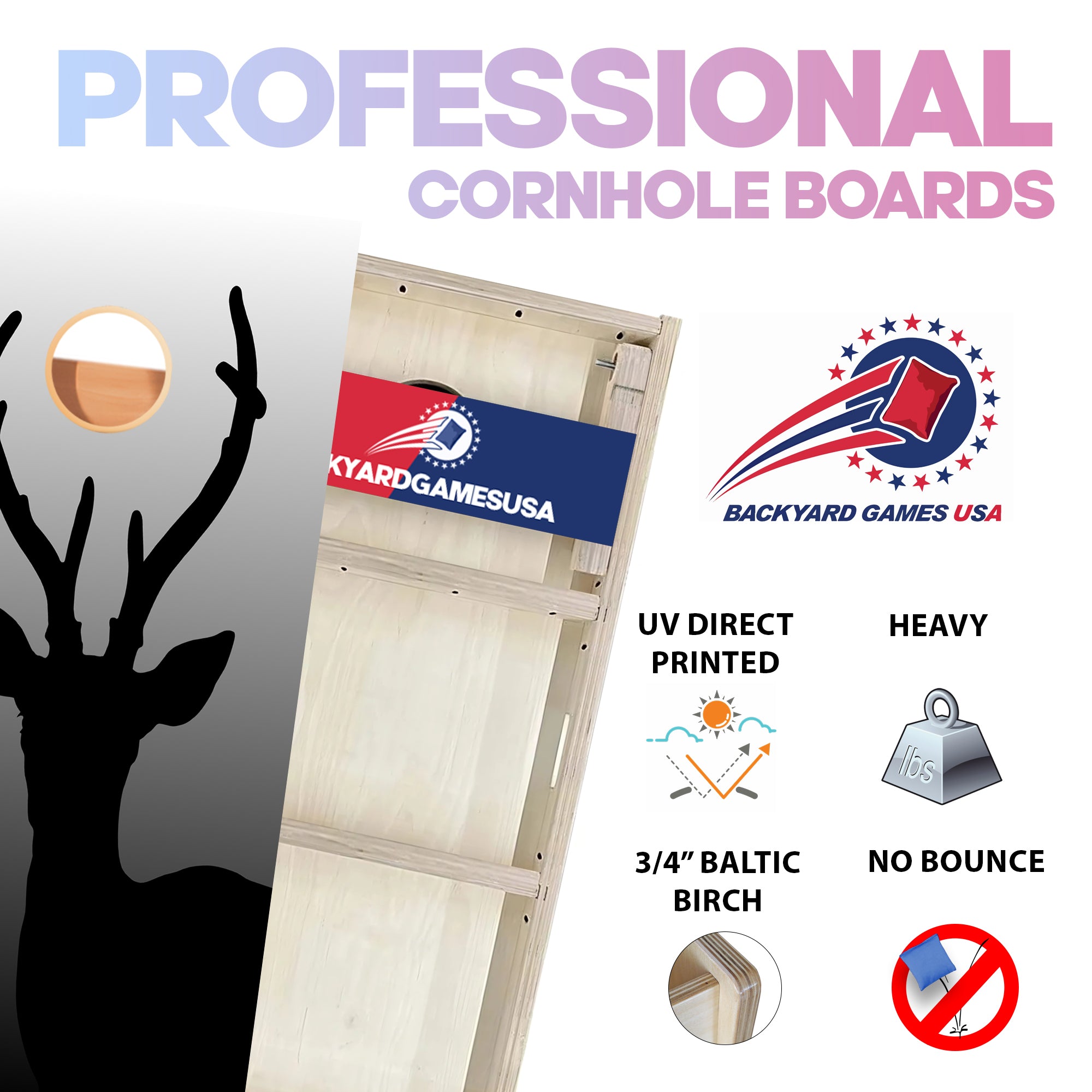 Black Deer Professional Cornhole Boards