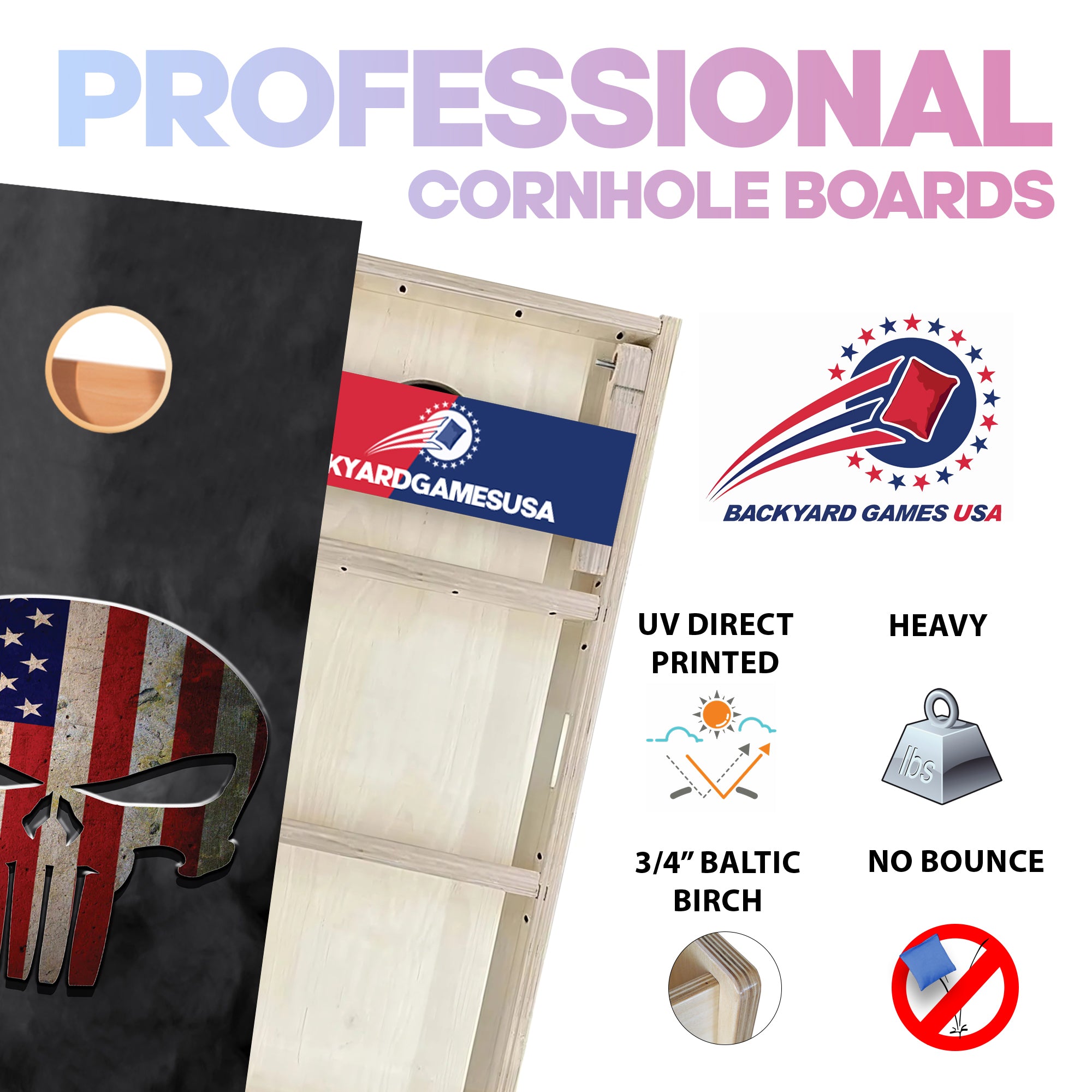 USA Punisher Professional Cornhole Boards