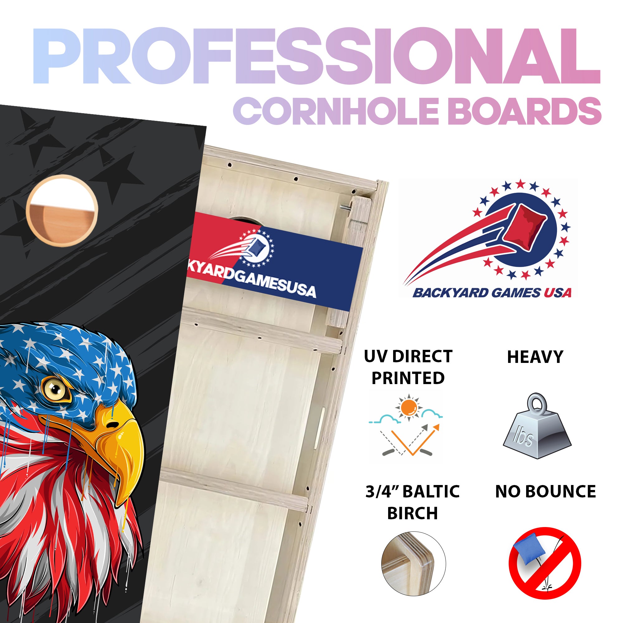 Dripping Eagle Professional Cornhole Boards
