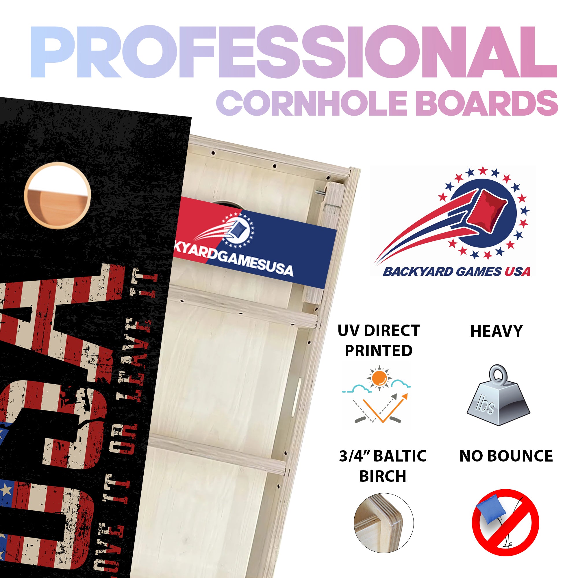 Love it or Leave it Professional Cornhole Boards
