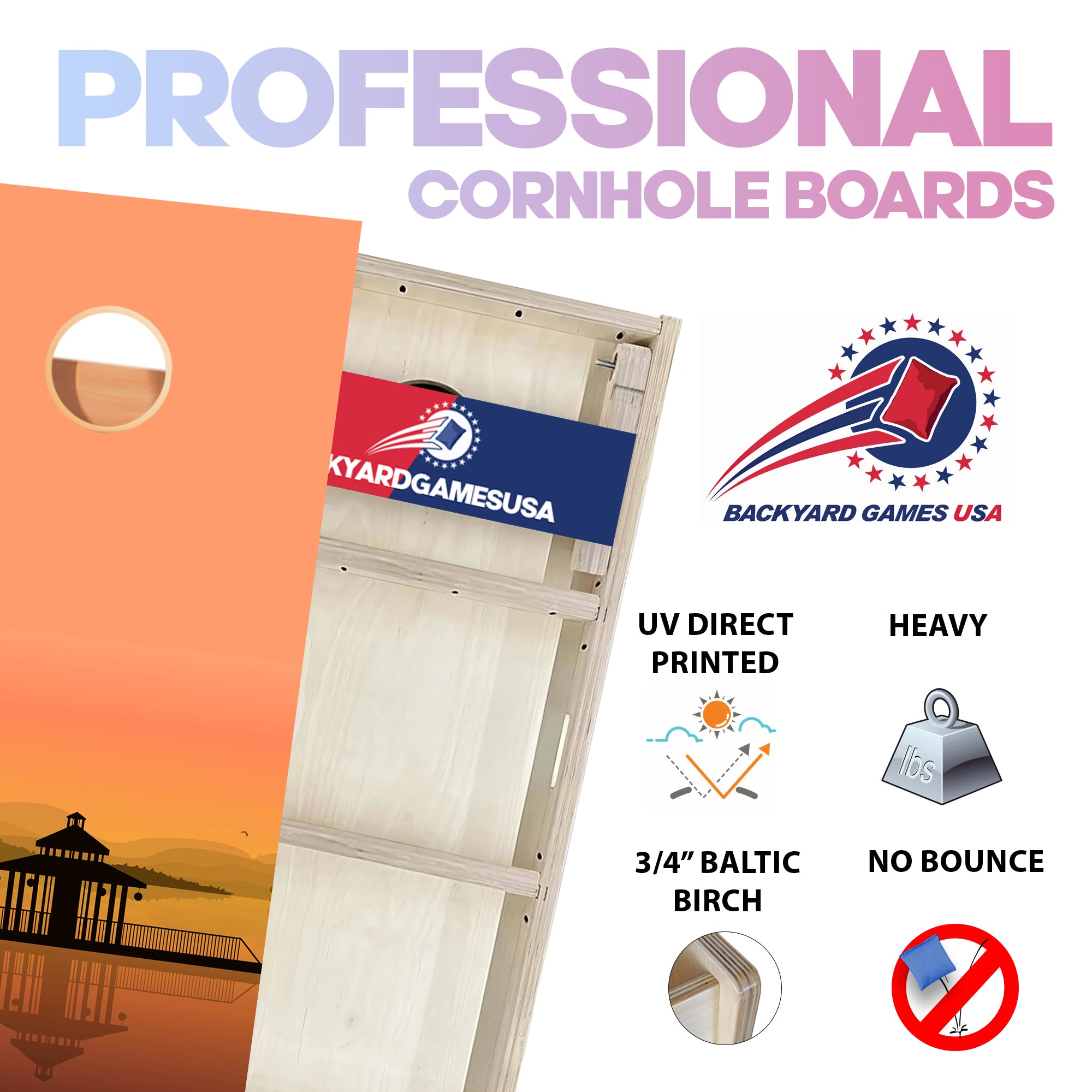 Orange Dock Professional Cornhole Boards