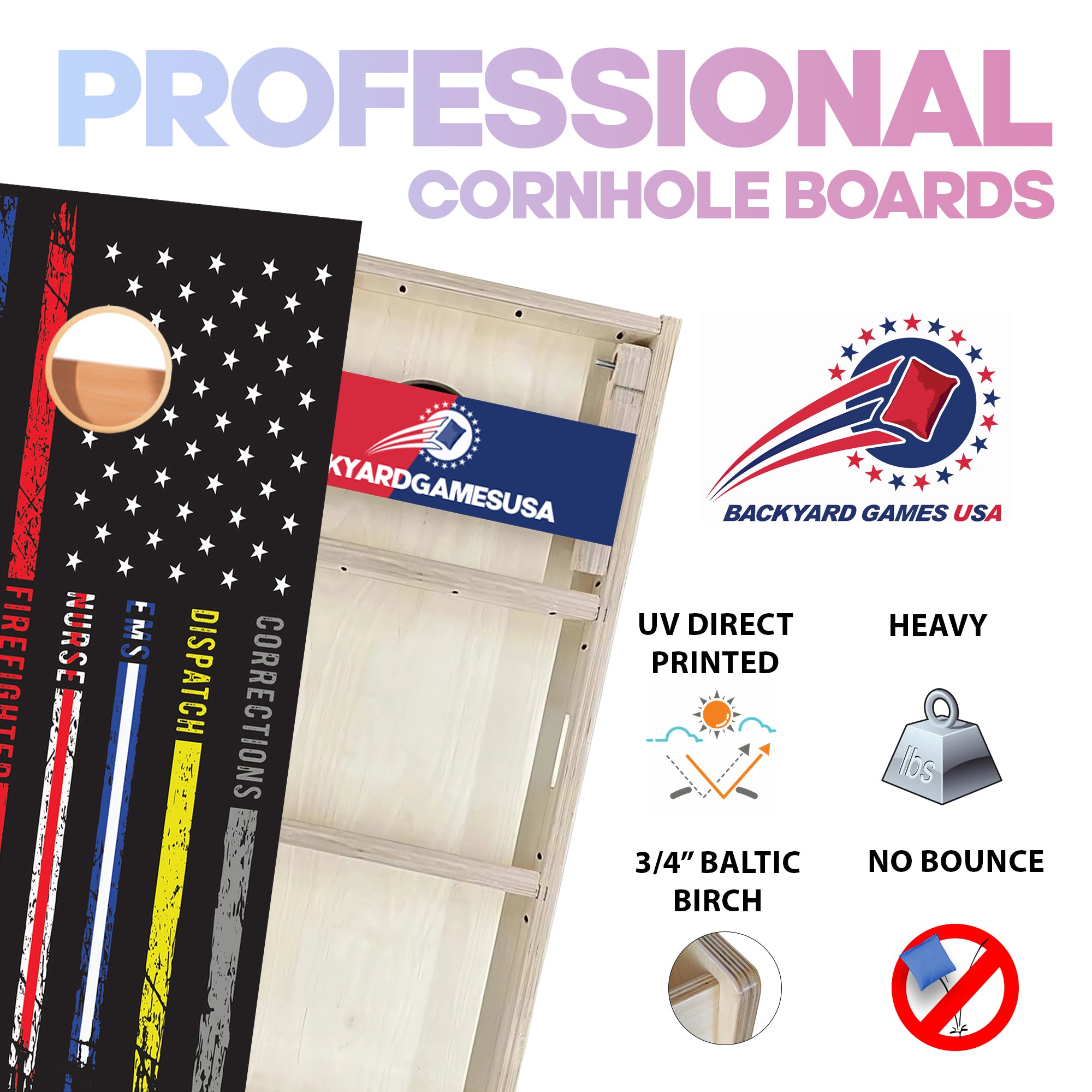 First Responders Professional Cornhole Boards