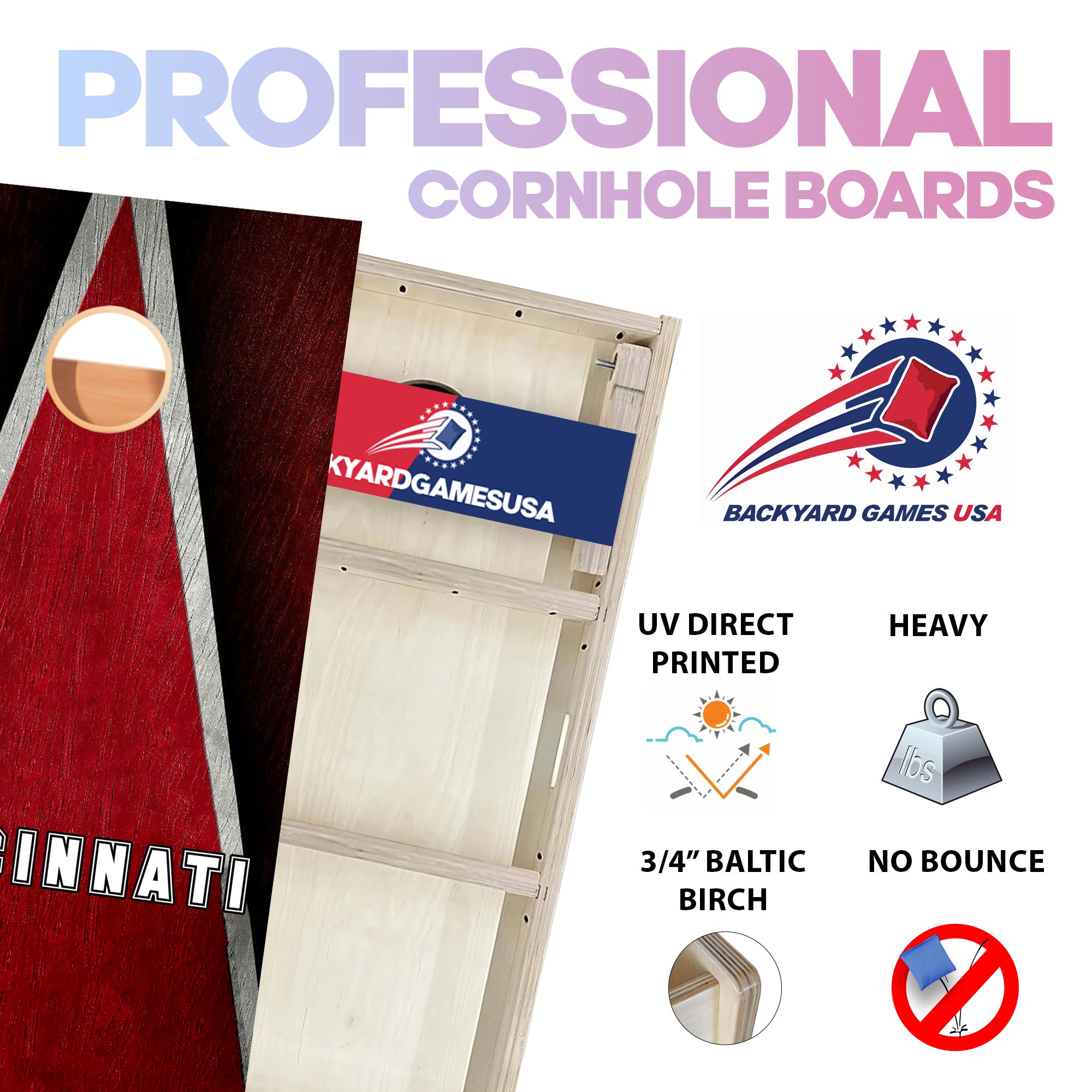 Cincinnati Professional Cornhole Boards