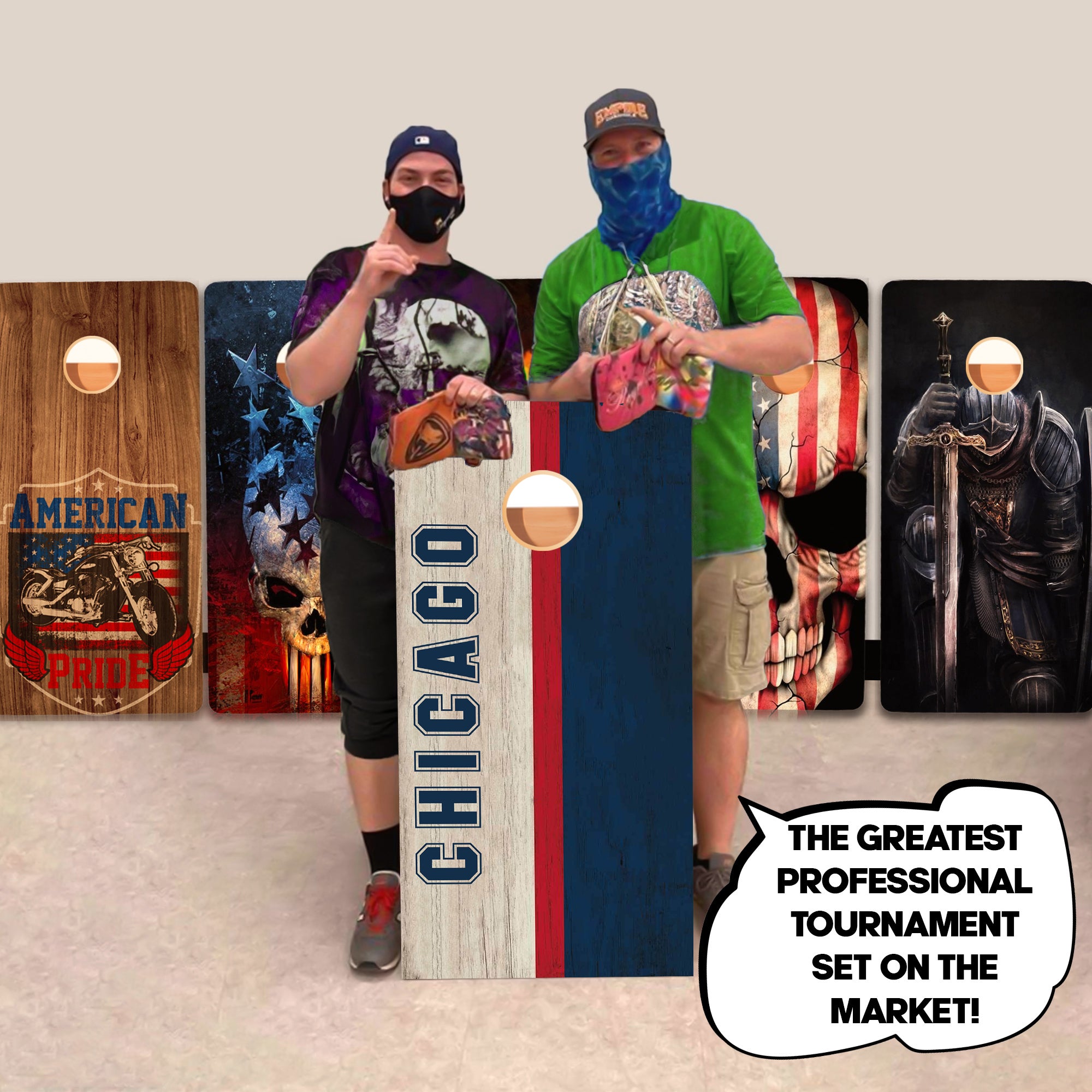 Chicago Cubs Professional Cornhole Boards