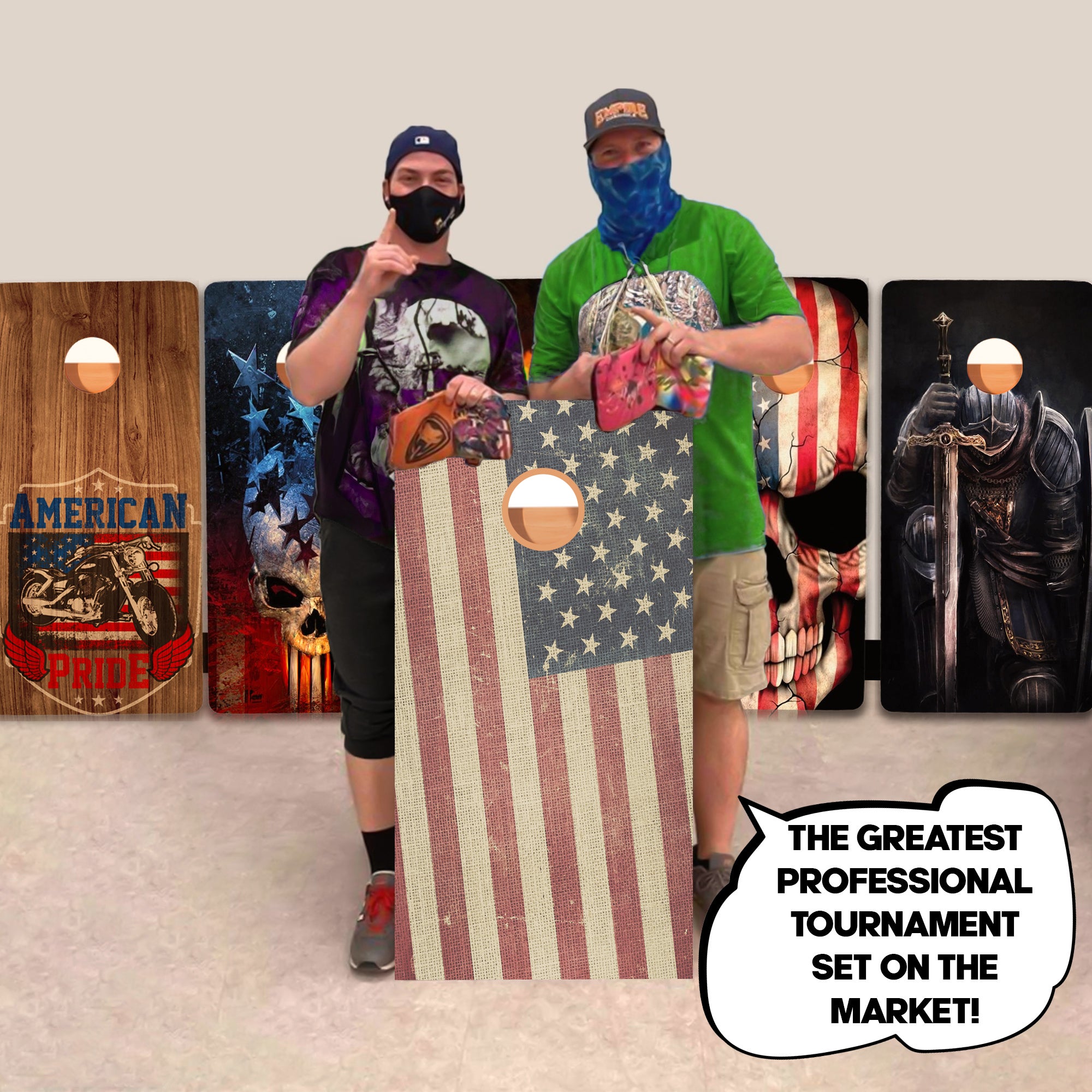 USA Flag Professional Cornhole Boards