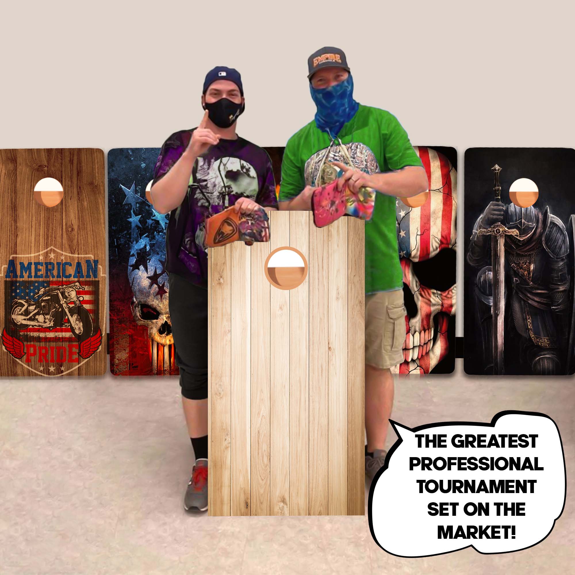 Light Grain Professional Cornhole Boards