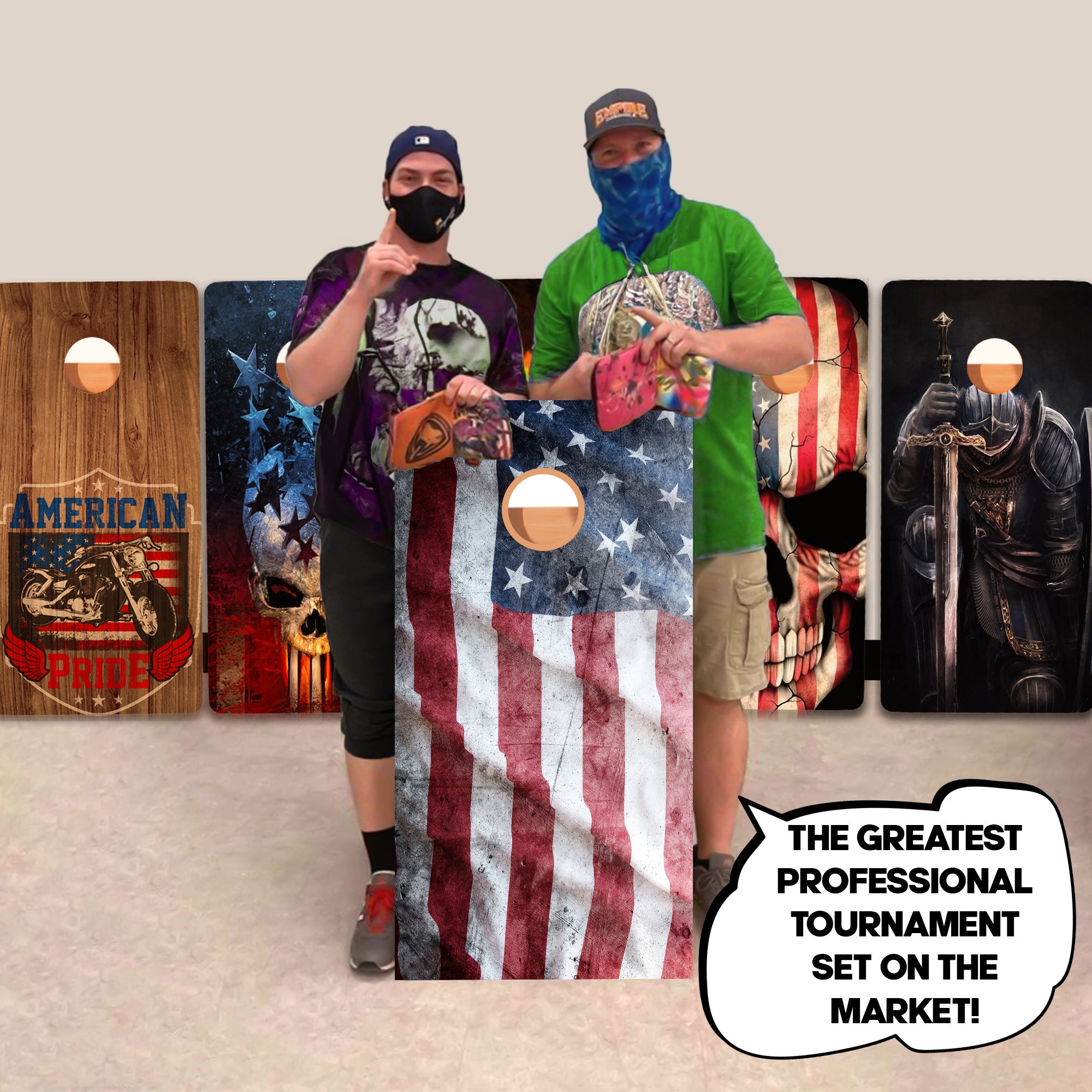 Fading Flag Professional Cornhole Boards