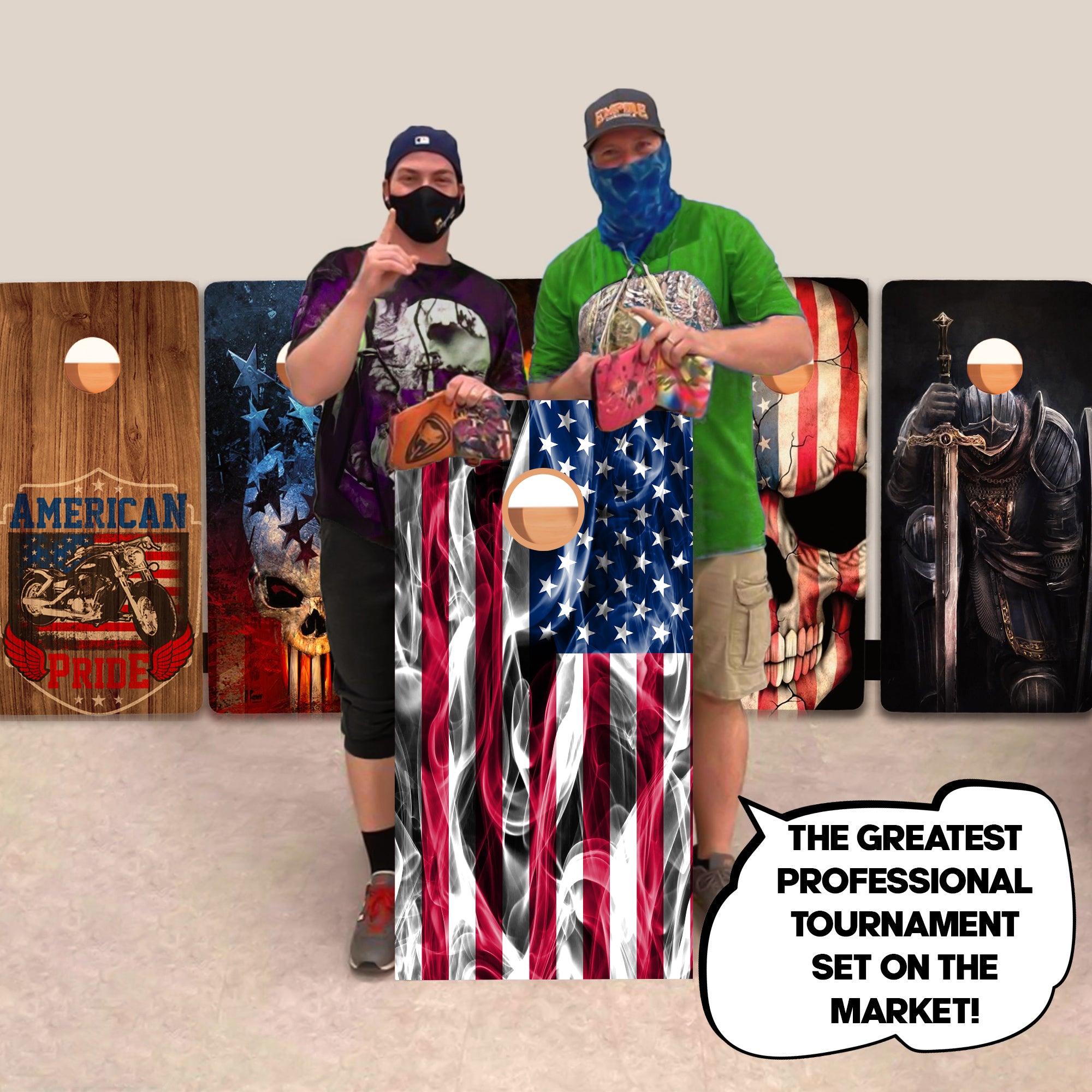 Smoke Flag Professional Cornhole Boards