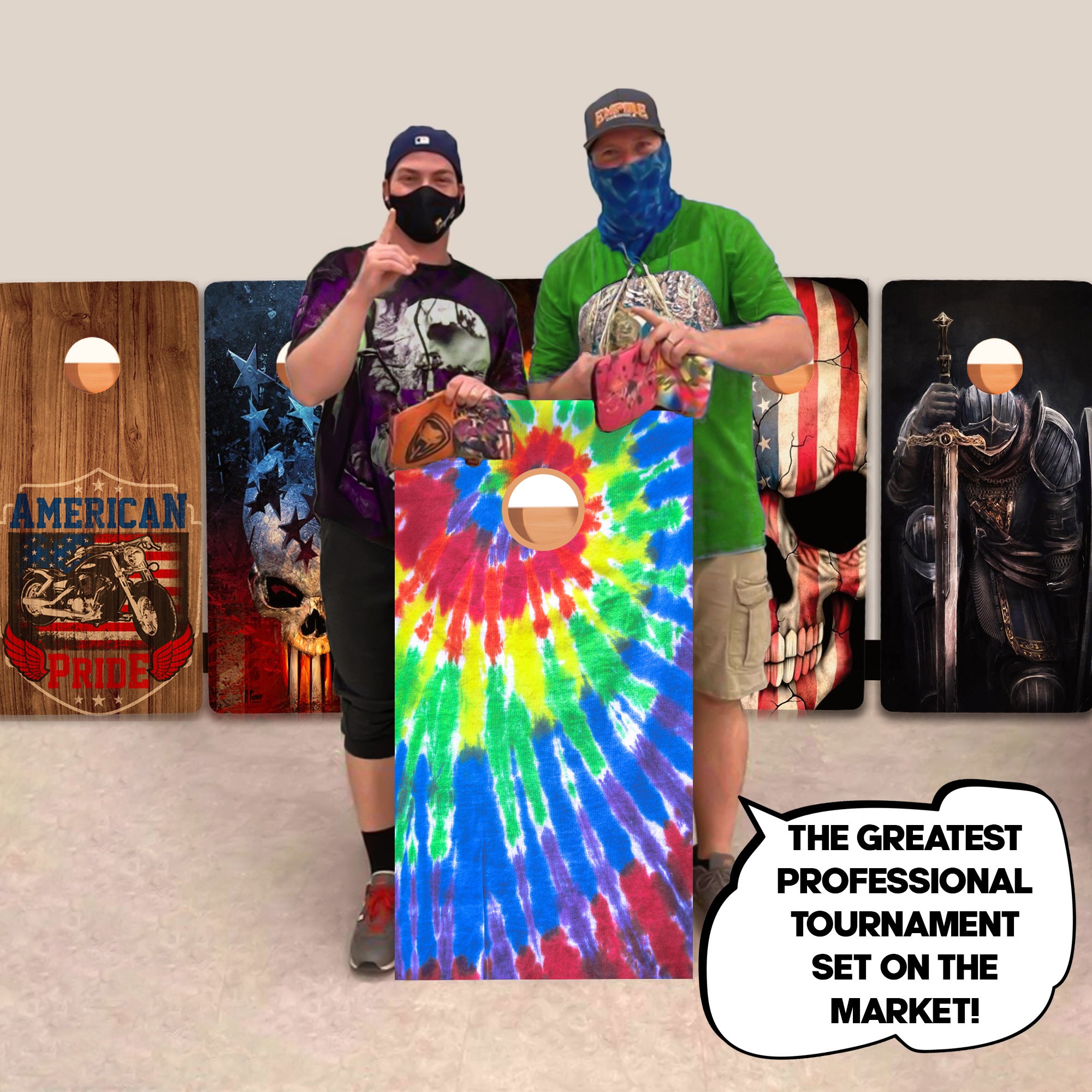 Tie Dye Professional Cornhole Boards