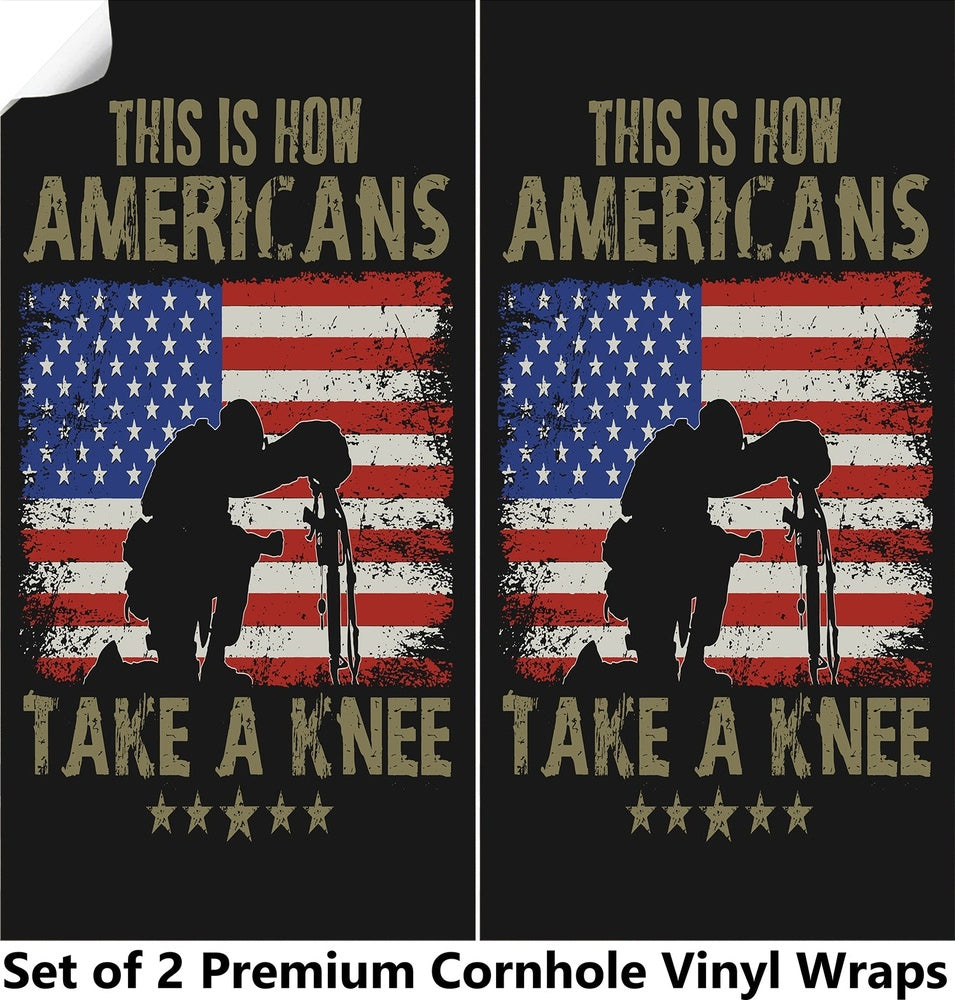 Take a Knee Cornhole Boards Wraps (Set of 2)