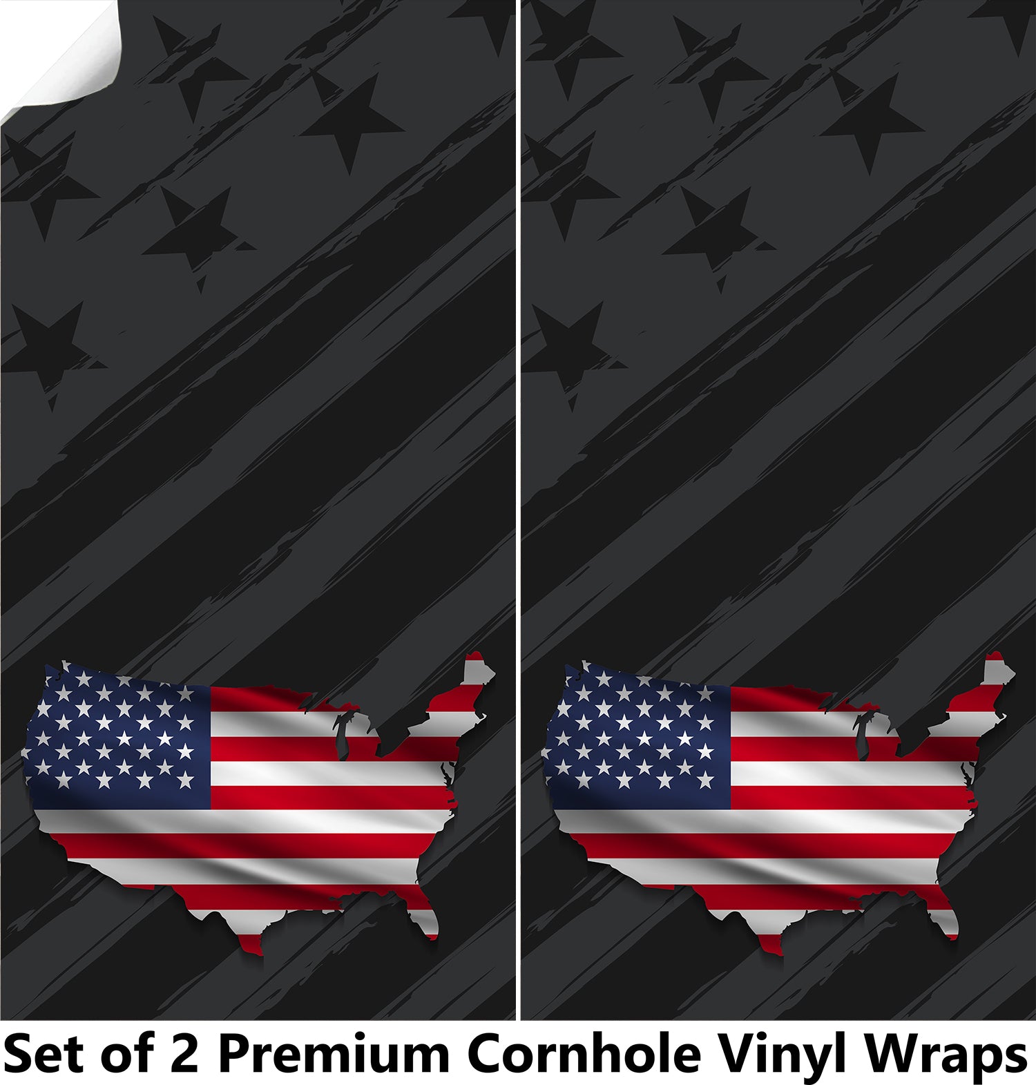 USA Map Cornhole Boards Wraps (Set of 2)