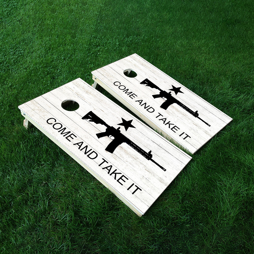 Come and Take It Cornhole Boards Wraps (Set of 2)