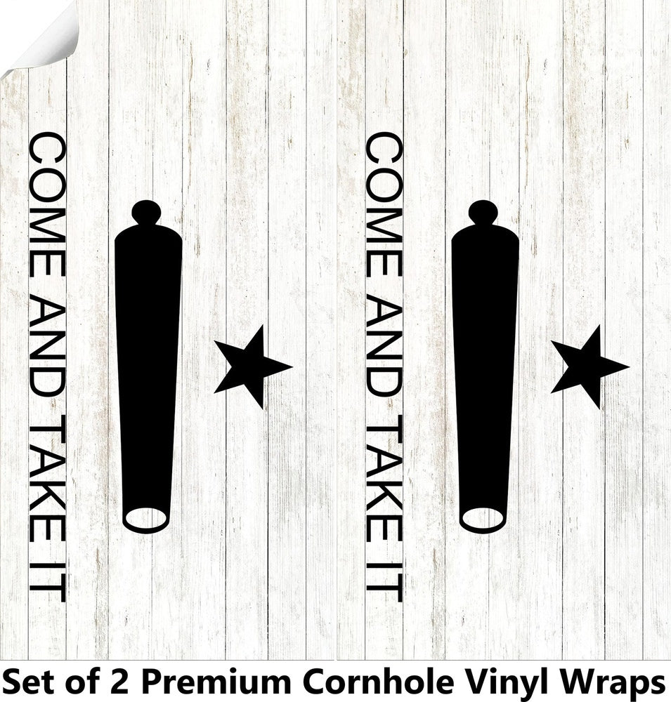 Come and Take It Cornhole Boards Wraps (Set of 2)