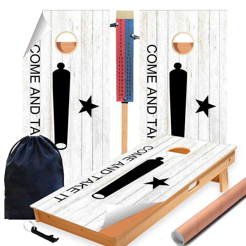 Come and Take It Cornhole Boards Wraps (Set of 2)